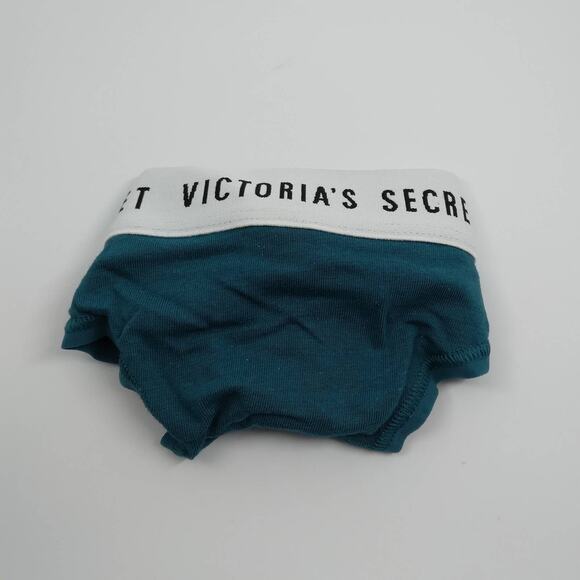 Victoria's Secret Thong / String Size S teal with white elastic waist NWOT - Picture 5 of 9